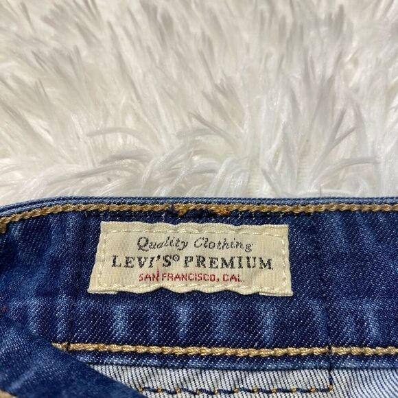 Levis 721 High Rise Skinny Jeans Size 32 Ankle Zipper 27" Inseam Cotton Stretchy - Picture 3 of 10